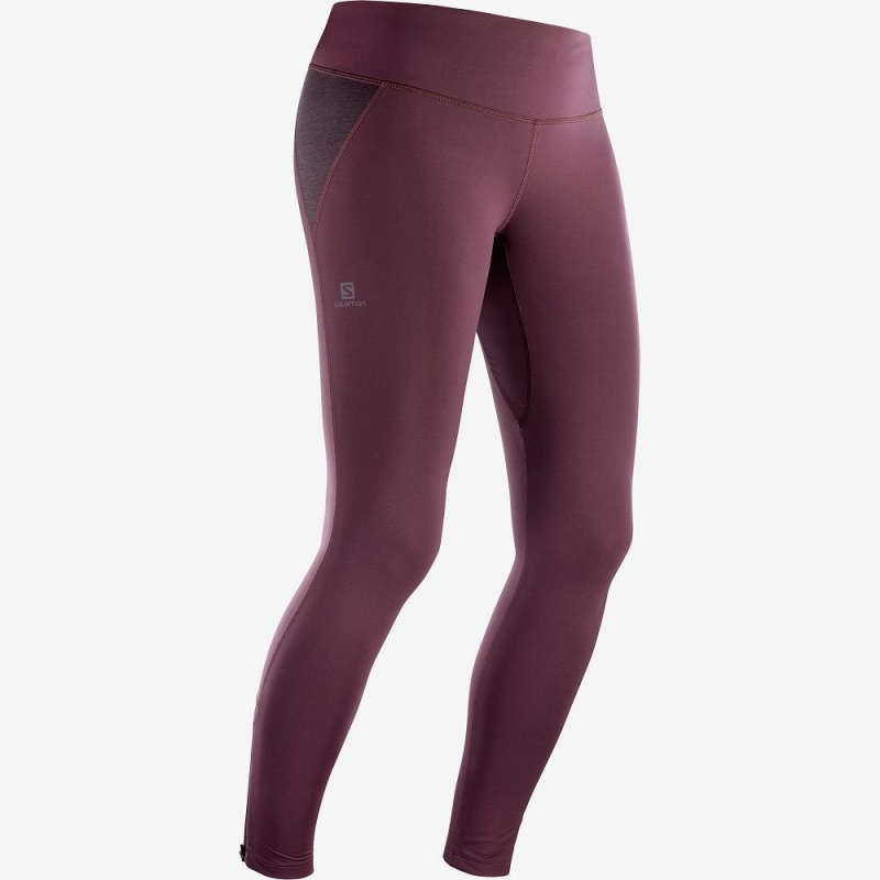 Salomon Agile Warm Tight W Strumpfhose Damen Lila | 74513-RDHG