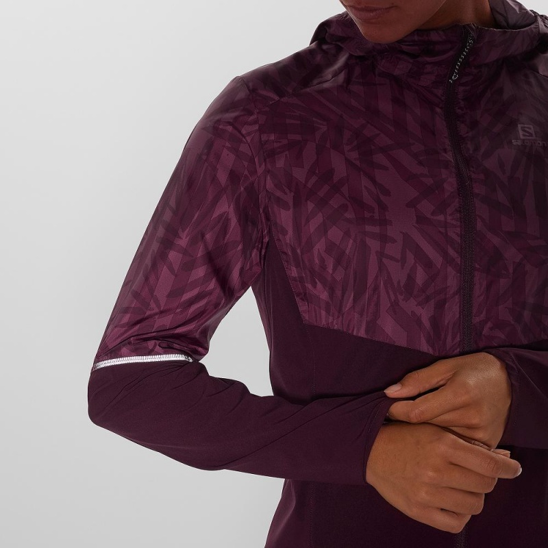 Salomon Agile Wind Laufjacke Damen Lila | 25190-OXVY