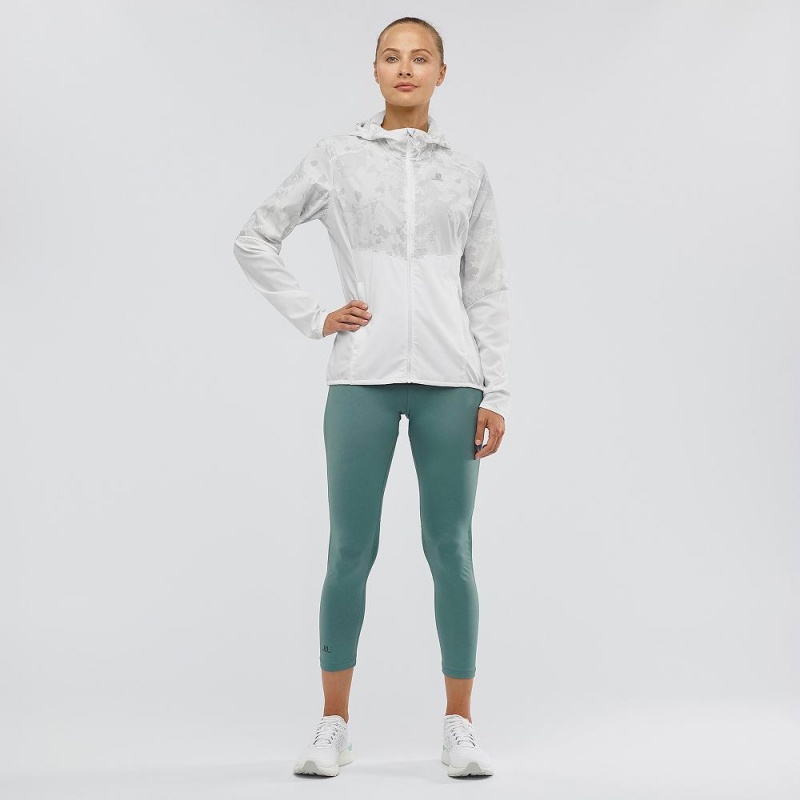 Salomon Agile Wind Laufjacke Damen Weiß | 90523-DIBO