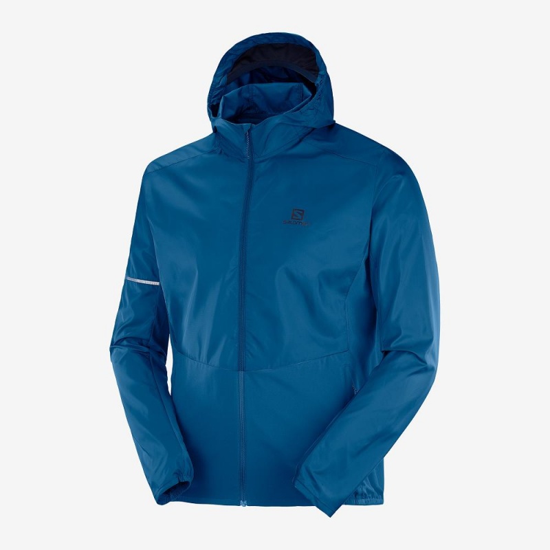 Salomon Agile Wind Laufjacke Herren Blau | 28305-JUIS