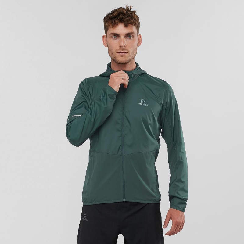 Salomon Agile Wind Laufjacke Herren Grün | 35481-AMHI