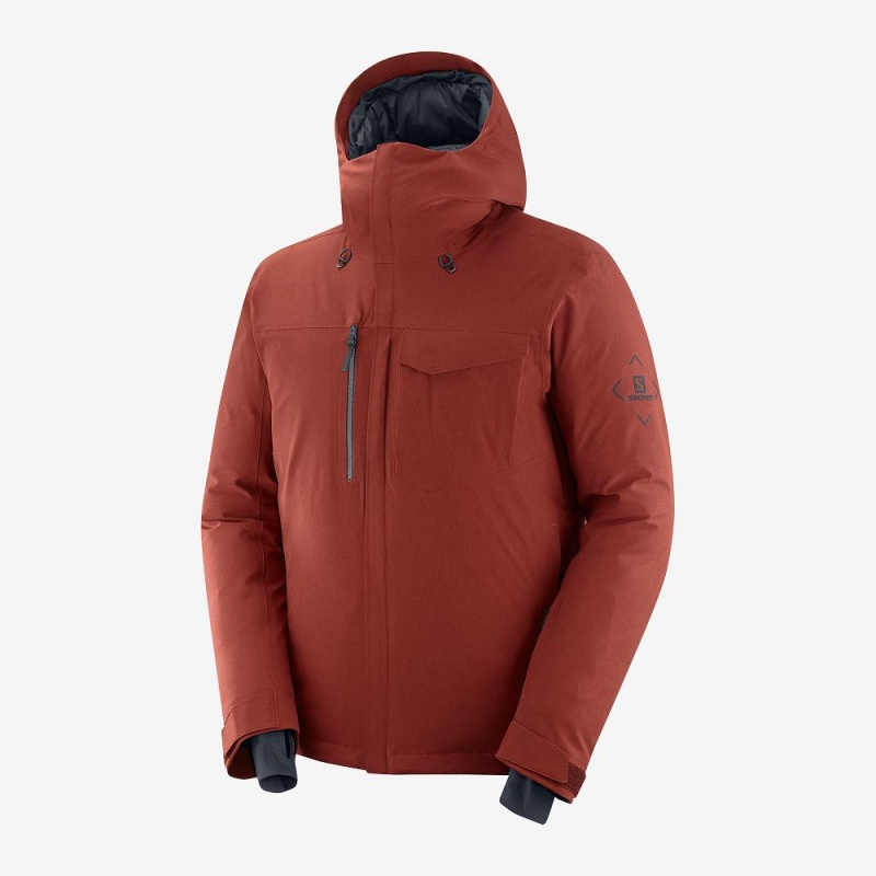 Salomon Arctic Down Jacket M Skijacken Herren Rot | 74965-EQTJ