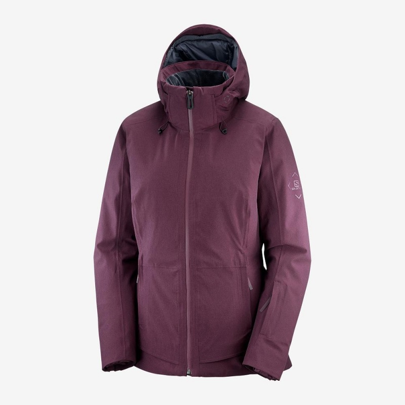 Salomon Arctic Jacket W Skijacken Damen Lila | 34790-ZUQC