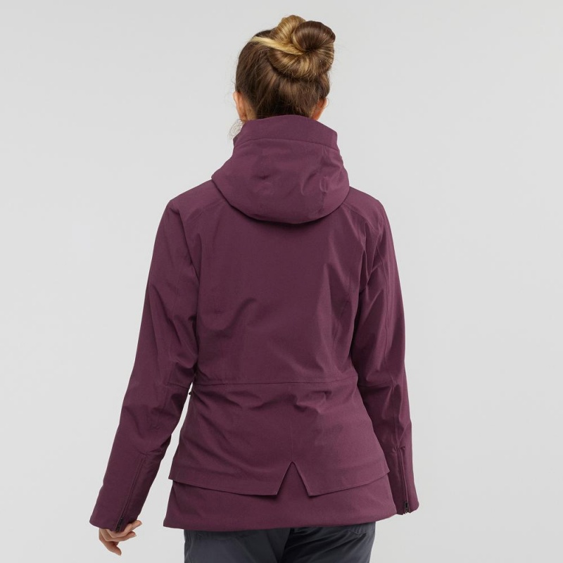 Salomon Arctic Jacket W Skijacken Damen Lila | 34790-ZUQC