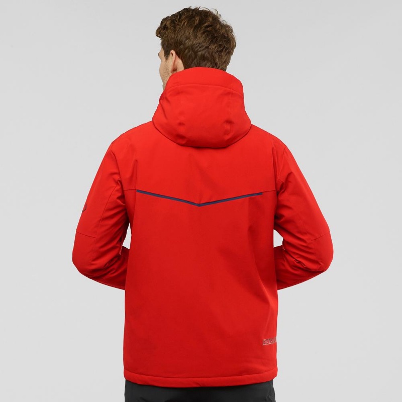 Salomon Blast Jacket M Skijacken Herren Rot | 14392-LRQA