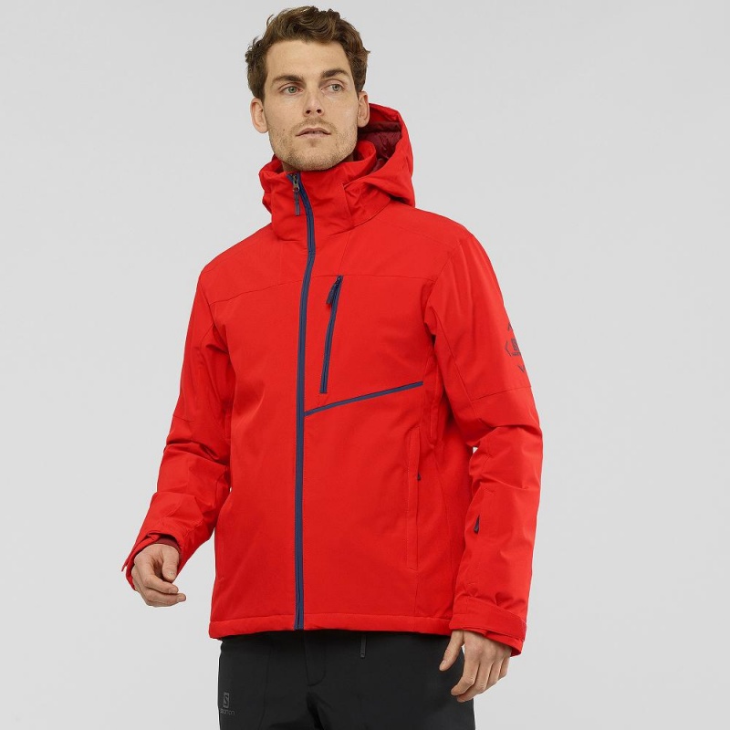 Salomon Blast Jacket M Skijacken Herren Rot | 14392-LRQA