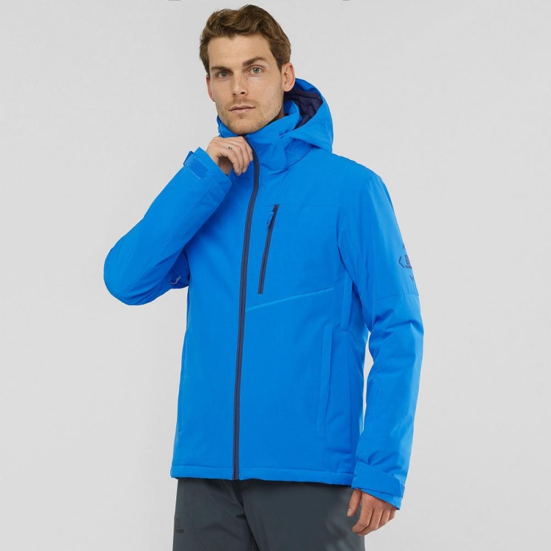 Salomon Blast Jacket M Skijacken Herren Blau | 79864-XAJT