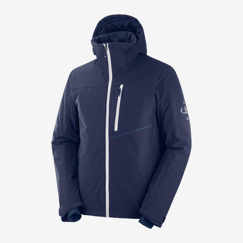 Salomon Blast Jacket M Skijacken Herren Navy | 80419-IFBT