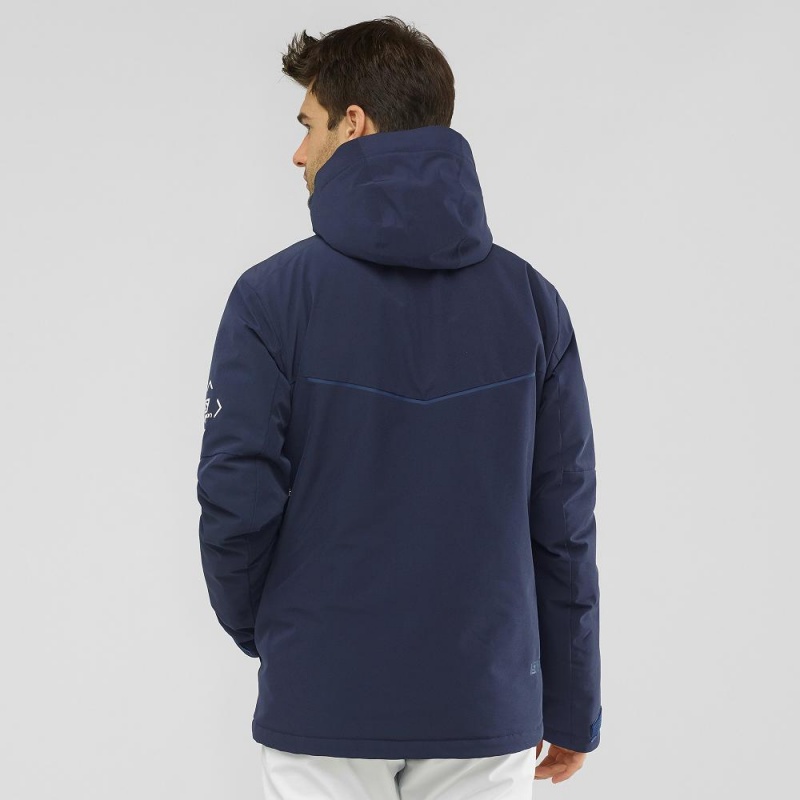 Salomon Blast Jacket M Skijacken Herren Navy | 80419-IFBT