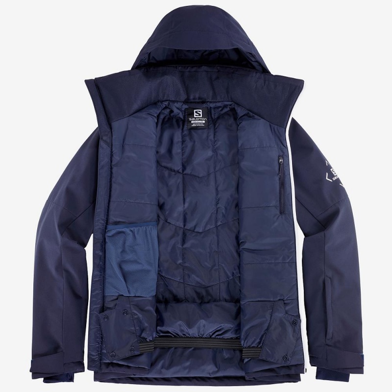 Salomon Blast Jacket M Skijacken Herren Navy | 80419-IFBT