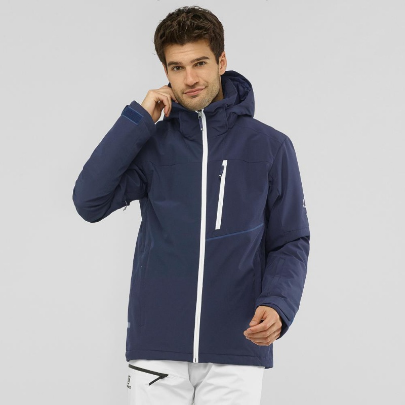 Salomon Blast Jacket M Skijacken Herren Navy | 80419-IFBT