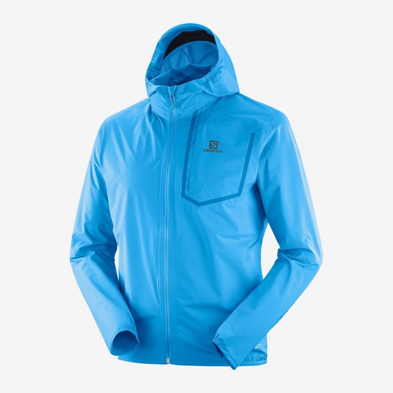 Salomon Bonatti Pro Wp Jkt M Laufjacke Herren Blau | 12436-WBVQ