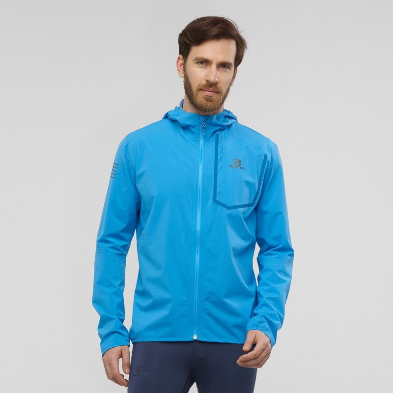 Salomon Bonatti Pro Wp Jkt M Laufjacke Herren Blau | 12436-WBVQ