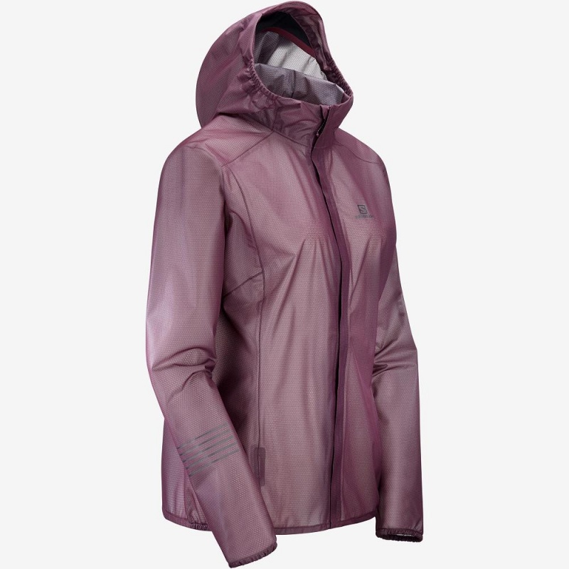 Salomon Bonatti Race Wasserdichte Laufjacke Damen Lila | 28597-VXLJ