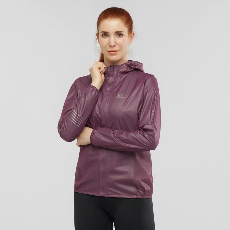 Salomon Bonatti Race Wasserdichte Laufjacke Damen Lila | 28597-VXLJ