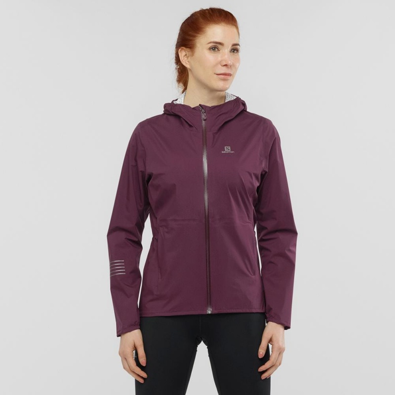 Salomon Bonatti Wasserdichte Laufjacke Damen Lila | 65819-JXKY