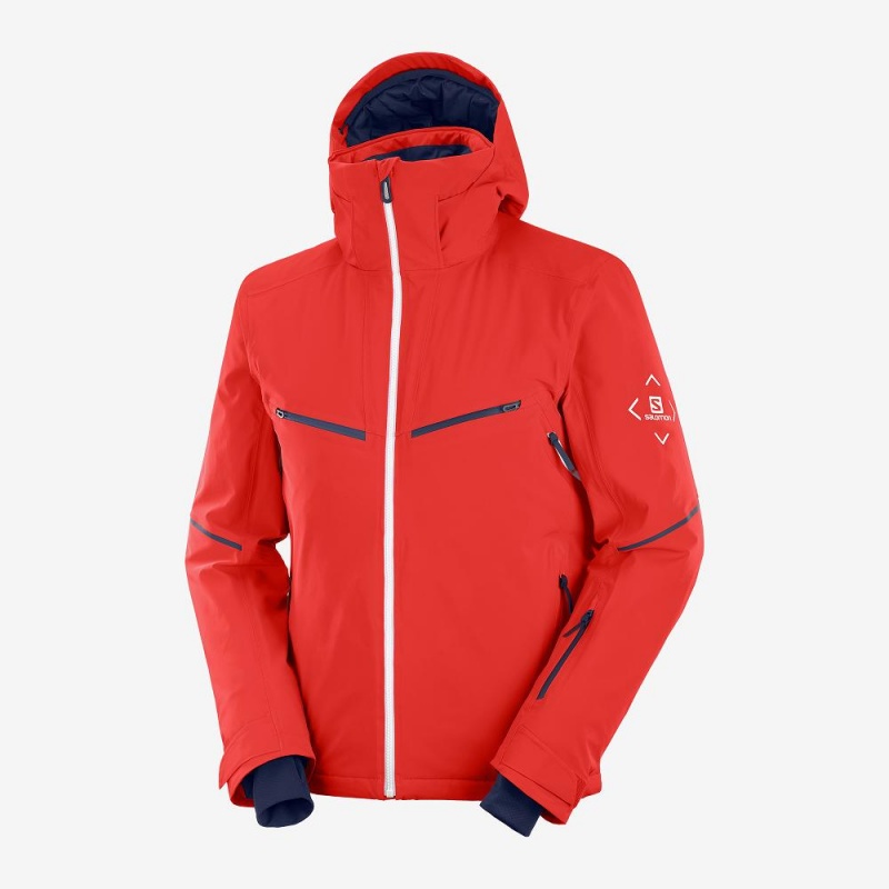 Salomon Brilliant Skijacken Herren Rot | 34709-KVMN