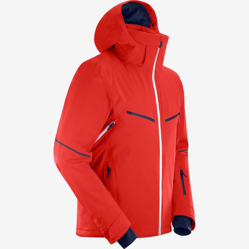 Salomon Brilliant Skijacken Herren Rot | 34709-KVMN