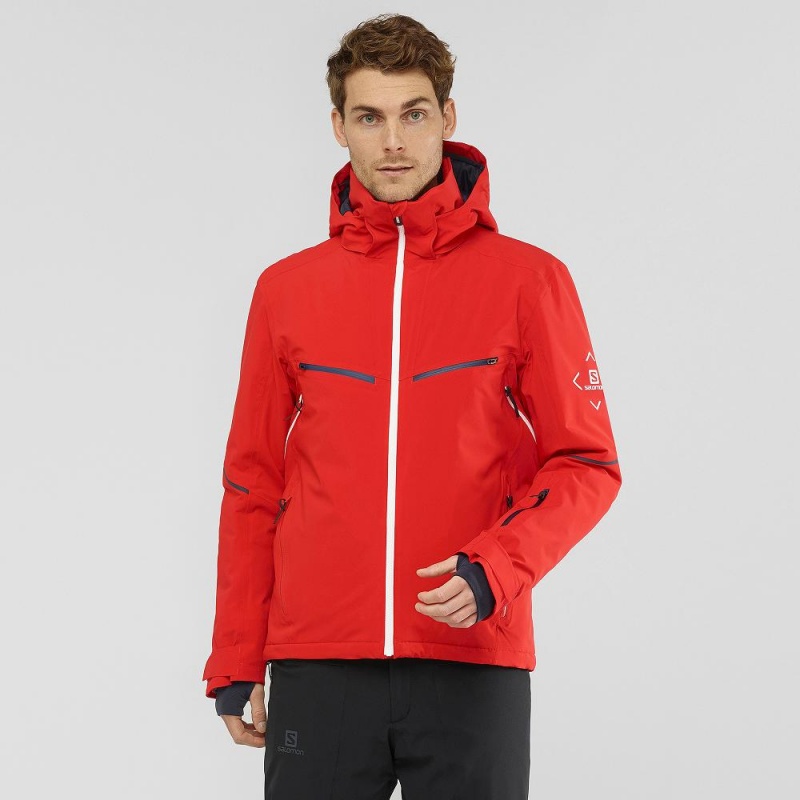 Salomon Brilliant Skijacken Herren Rot | 34709-KVMN