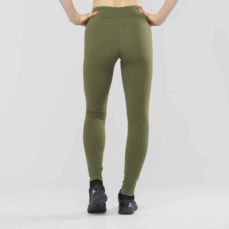 Salomon Comet Warm Tight W Strumpfhose Damen Grün | 16857-BTUW