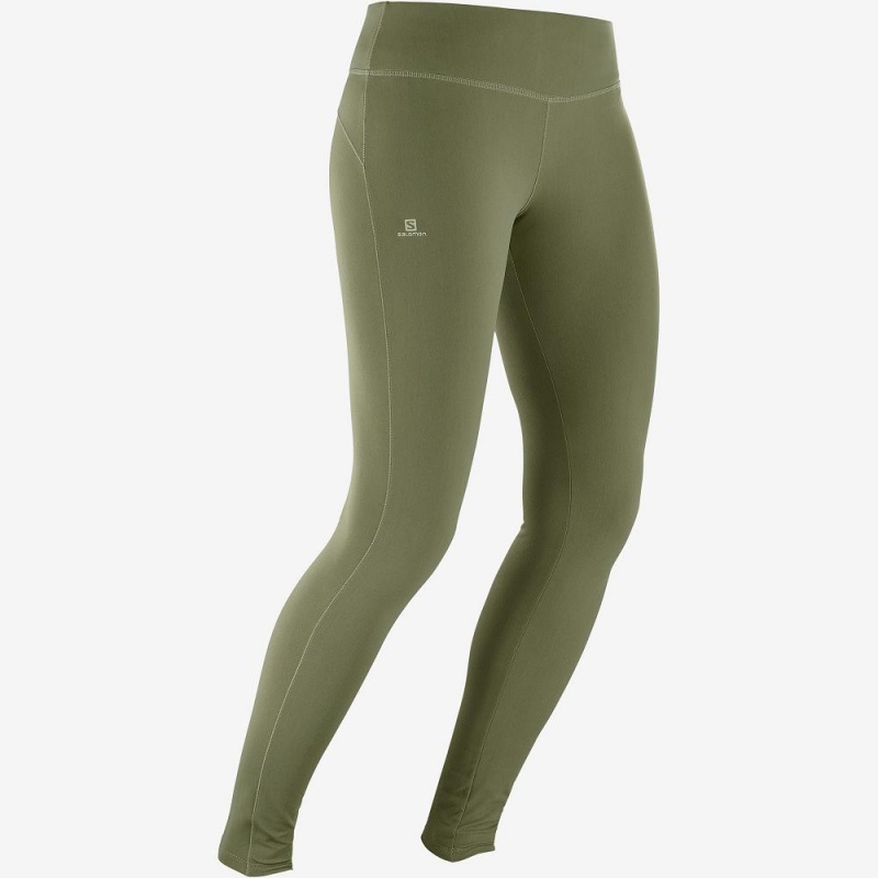 Salomon Comet Warm Tight W Strumpfhose Damen Grün | 16857-BTUW