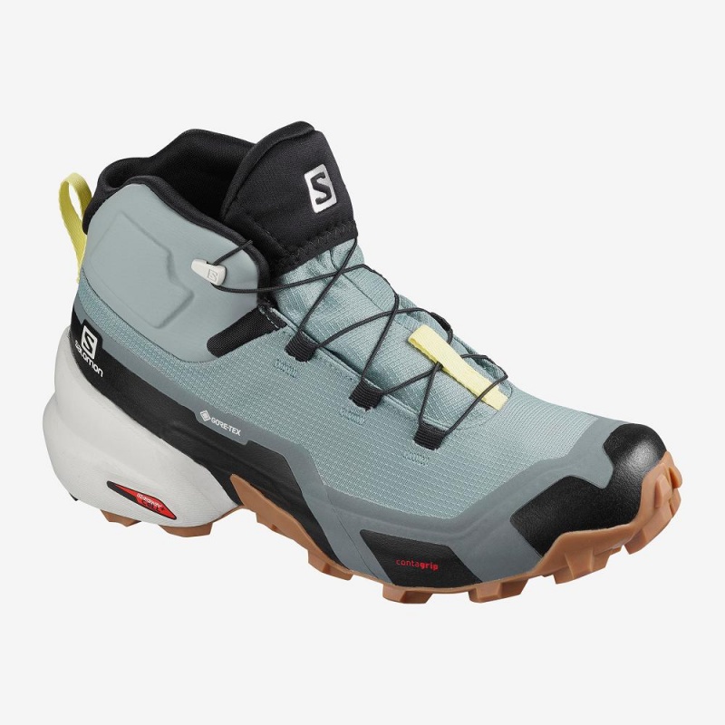 Salomon Cross Hike Mid Gore-Tex Wanderstiefel Damen Grün | 60289-WRMG