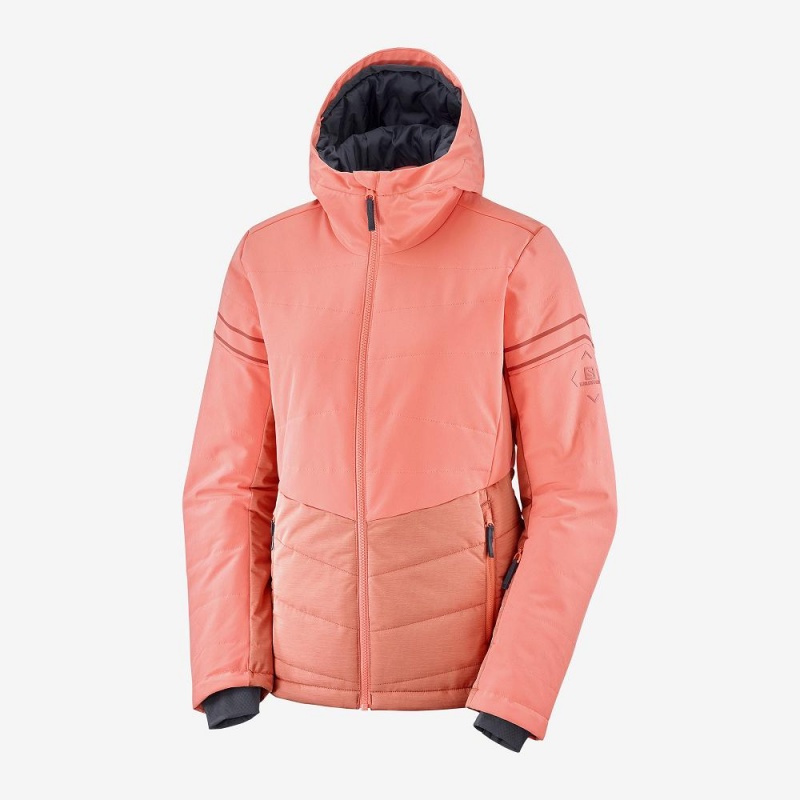 Salomon Edge Skijacken Damen Orange | 39765-YWFN