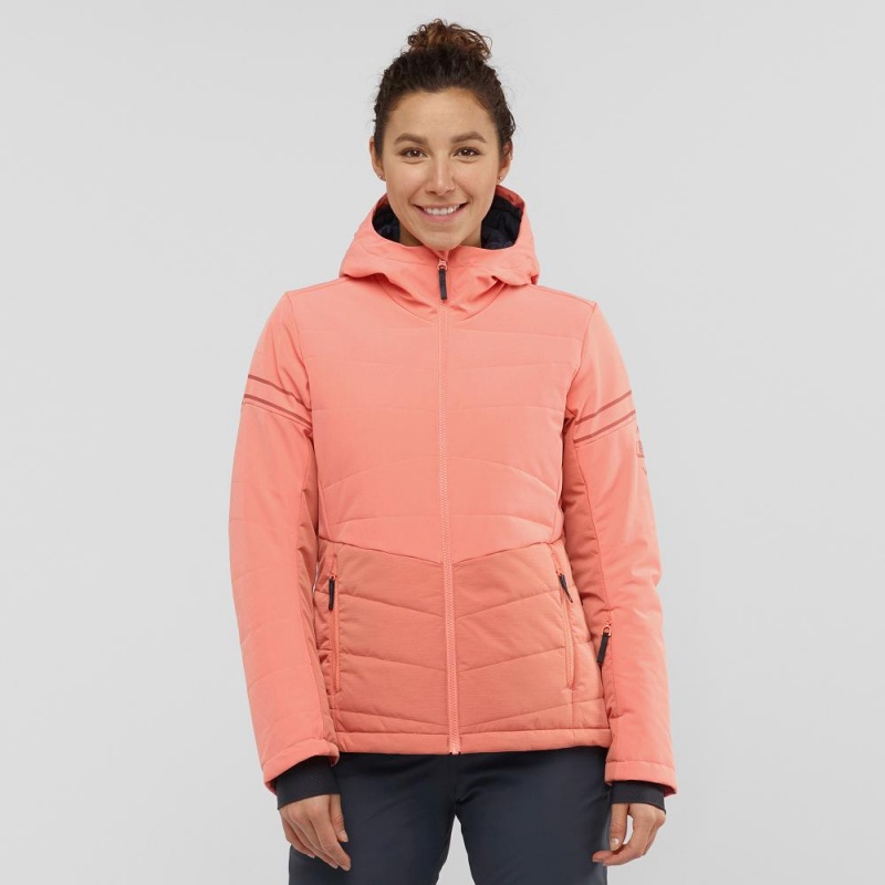 Salomon Edge Skijacken Damen Orange | 39765-YWFN