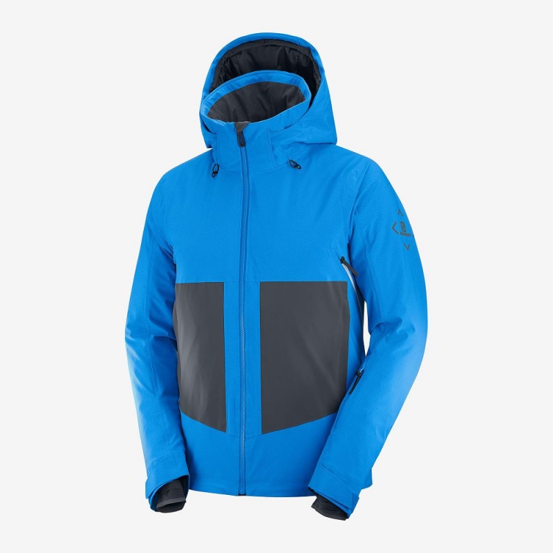 Salomon Epic Jacket M Skijacken Herren Blau | 74186-GULY