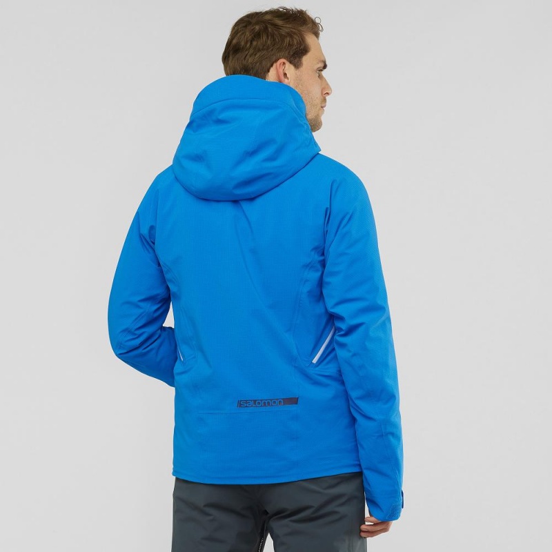 Salomon Epic Jacket M Skijacken Herren Blau | 74186-GULY