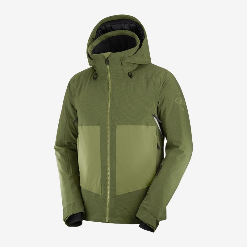 Salomon Epic Jacket M Skijacken Herren Grün | 70891-BHFM