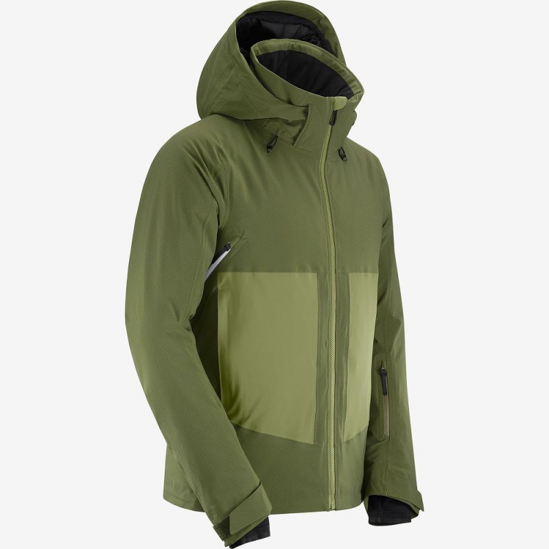 Salomon Epic Jacket M Skijacken Herren Grün | 70891-BHFM