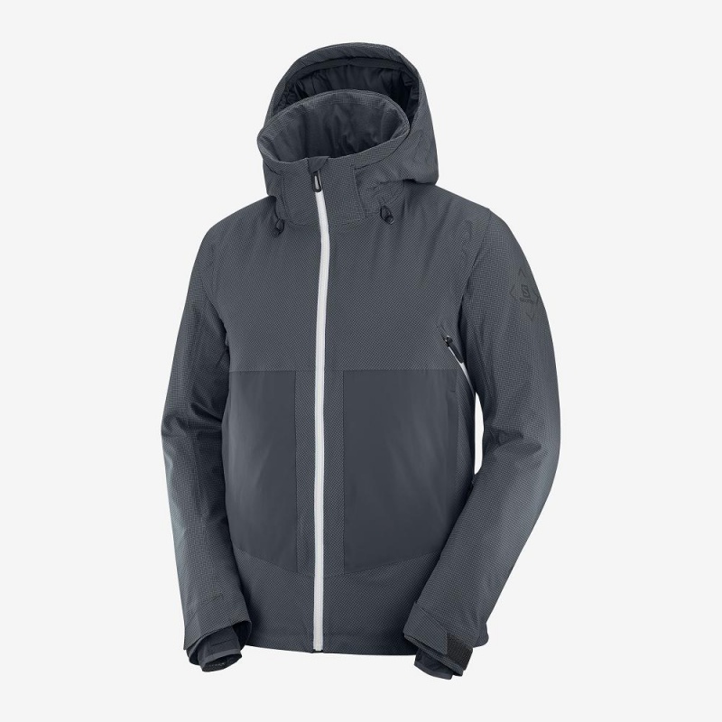 Salomon Epic Jacket M Skijacken Herren Gray | 06541-PTUZ