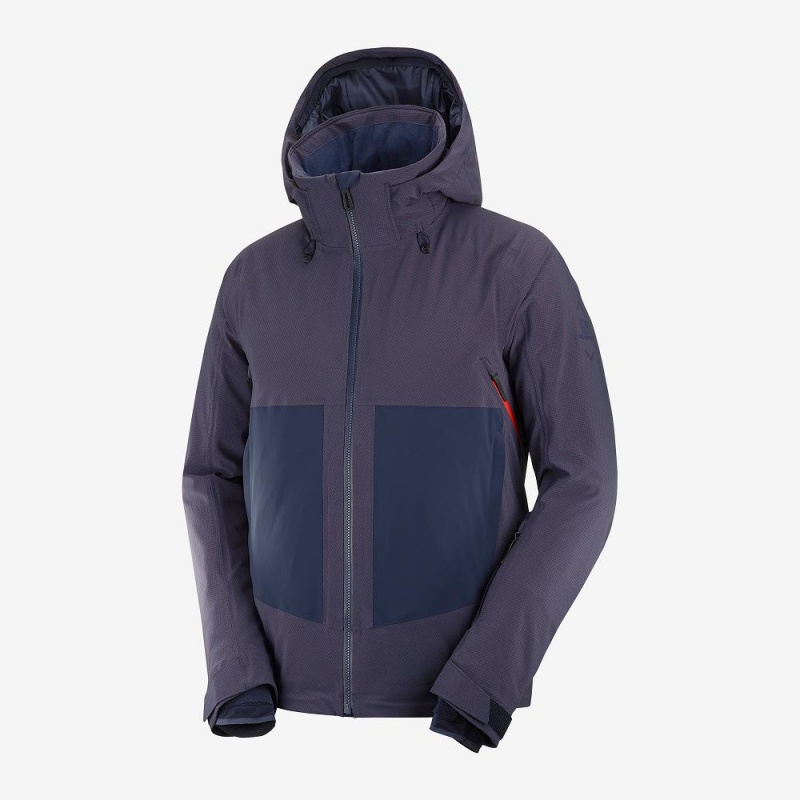 Salomon Epic Jacket M Skijacken Herren Navy | 89230-FTNI