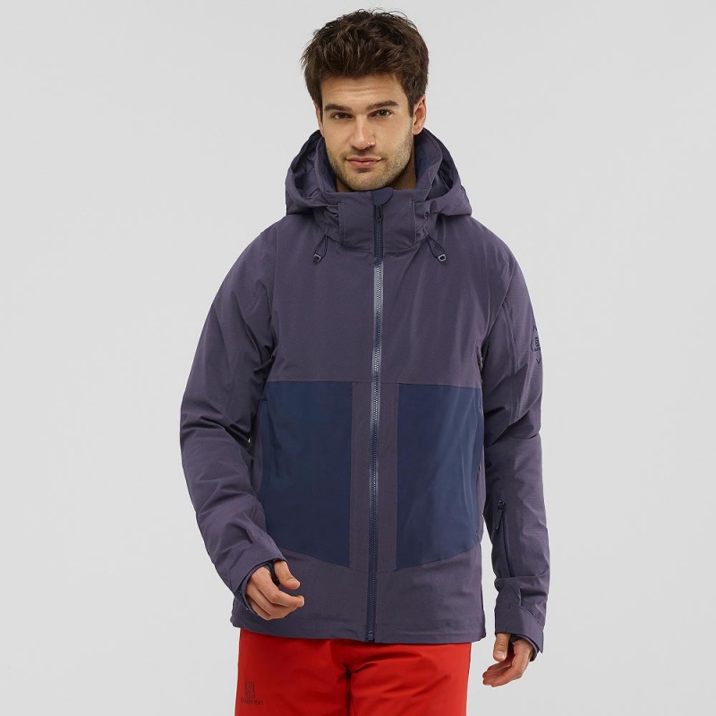 Salomon Epic Jacket M Skijacken Herren Navy | 89230-FTNI