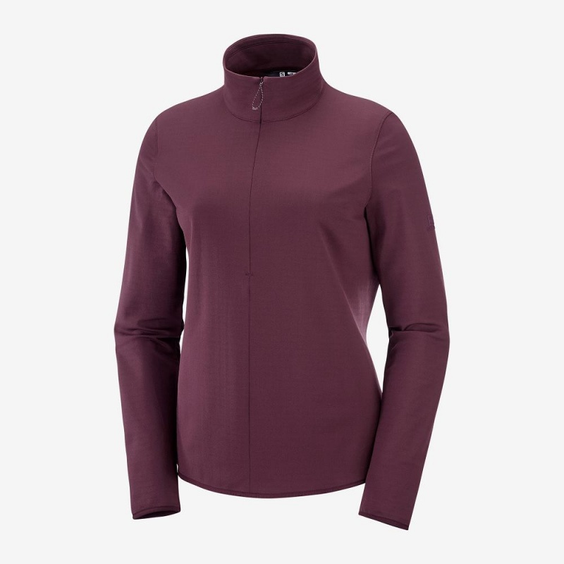 Salomon Essential Lightwarm Pullover Damen Lila | 37092-KXBE