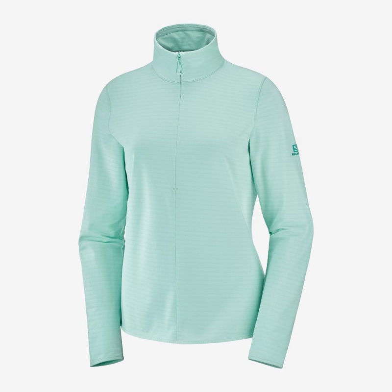 Salomon Essential Lightwarm Pullover Damen Grün | 89234-AKLQ