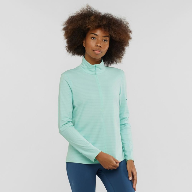 Salomon Essential Lightwarm Pullover Damen Grün | 89234-AKLQ