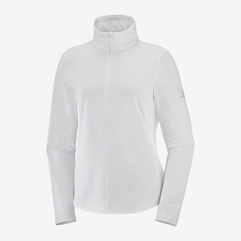 Salomon Essential Lightwarm Pullover Damen Weiß | 82701-QEJD