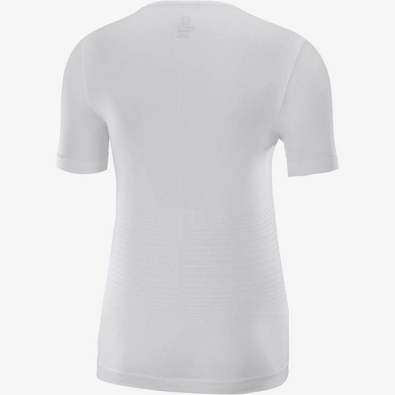 Salomon Essential Move On Seamless T-shirts Damen Weiß | 96572-ZJLH