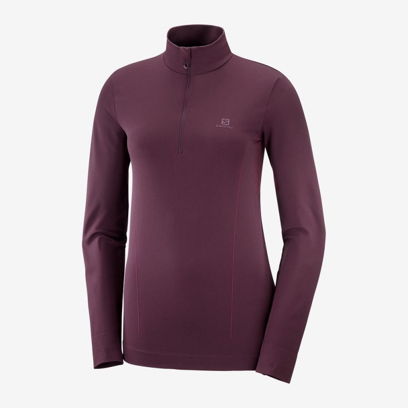 Salomon Essential Seamless Pullover Damen Lila | 41528-GRYX