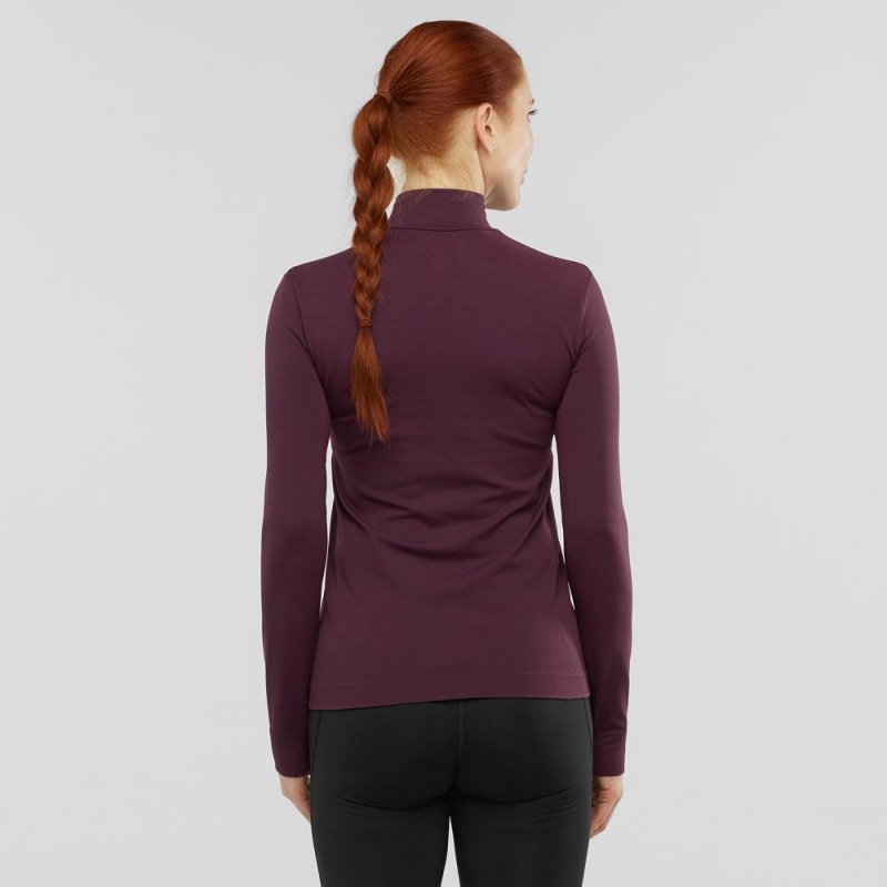 Salomon Essential Seamless Pullover Damen Lila | 41528-GRYX