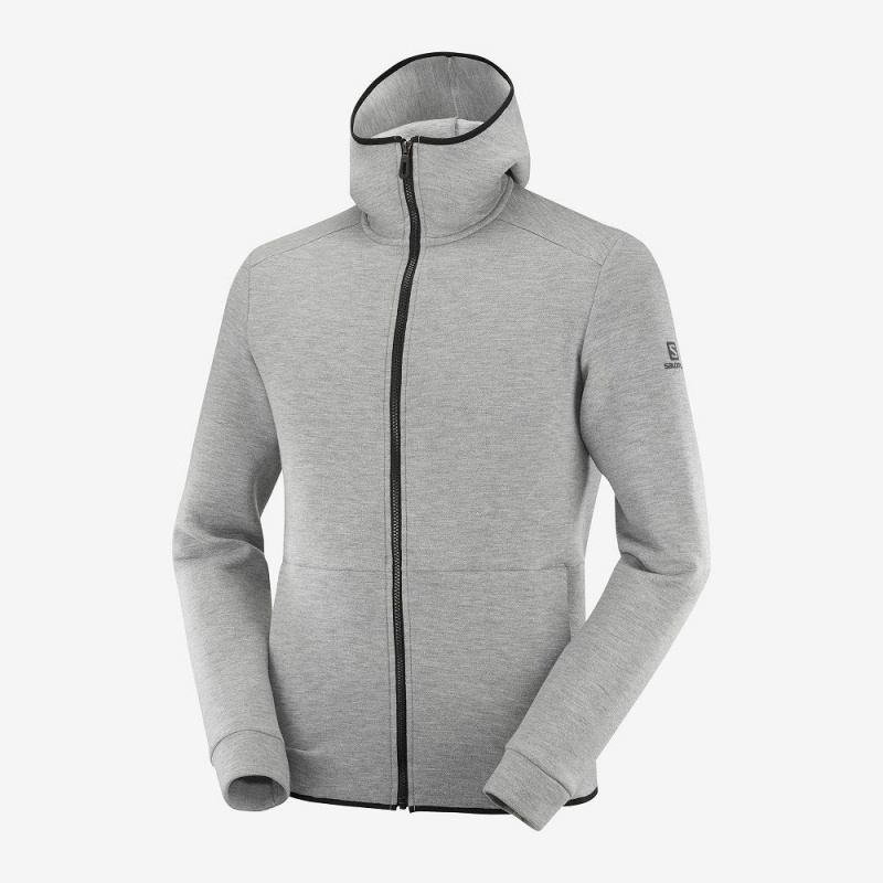 Salomon Essential Warm Hoodie Herren Gray | 17564-NOLF