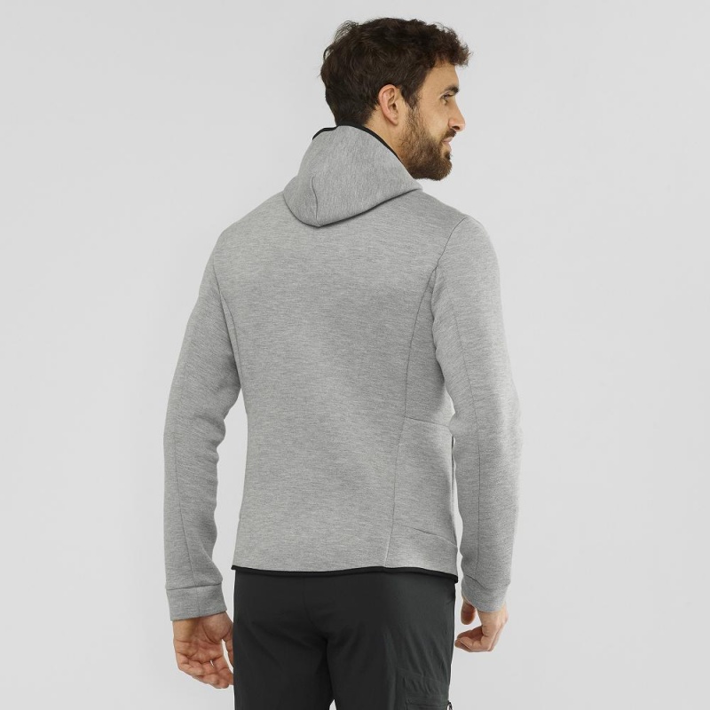 Salomon Essential Warm Hoodie Herren Gray | 17564-NOLF