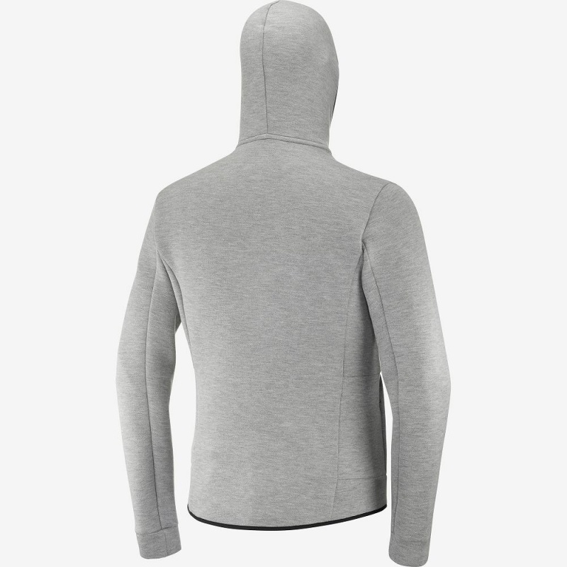 Salomon Essential Warm Hoodie Herren Gray | 17564-NOLF