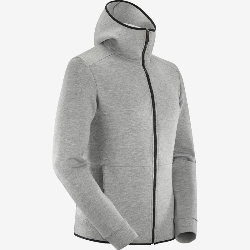 Salomon Essential Warm Hoodie Herren Gray | 17564-NOLF