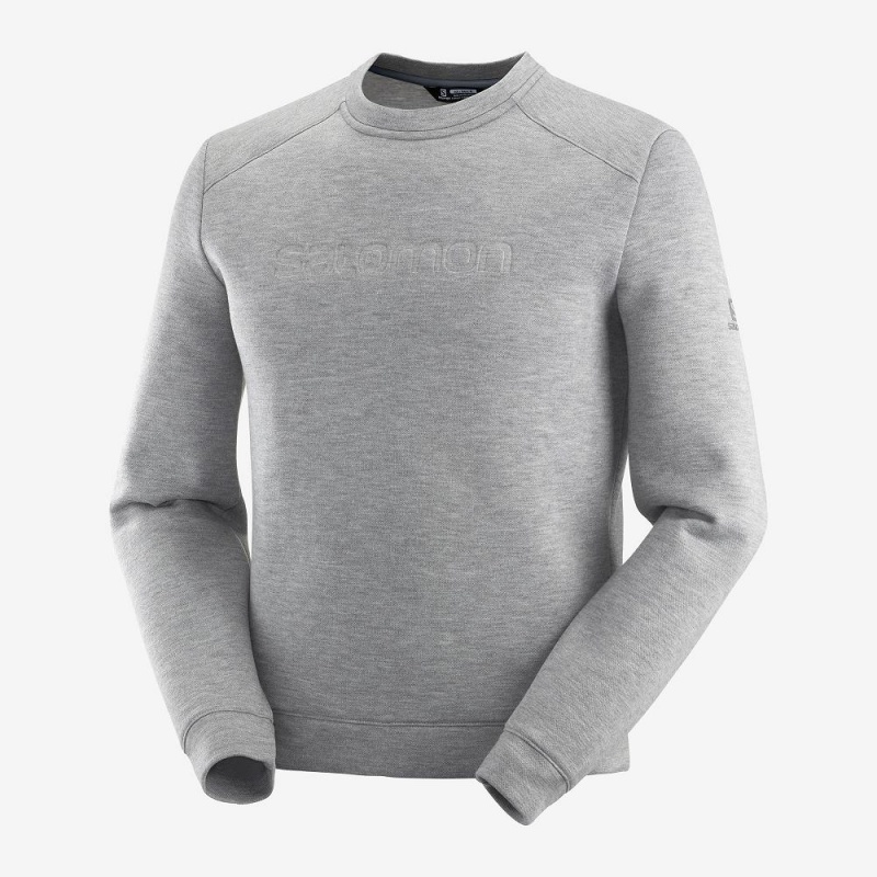 Salomon Essential Warm Pullover Herren Gray | 83725-VBFY