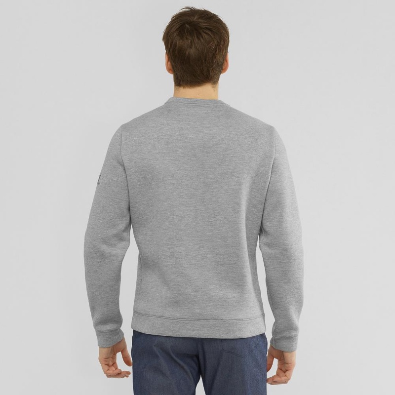 Salomon Essential Warm Pullover Herren Gray | 83725-VBFY