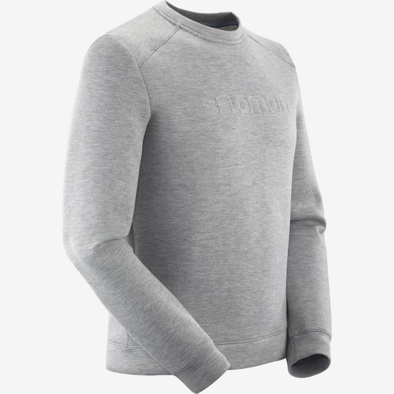 Salomon Essential Warm Pullover Herren Gray | 83725-VBFY