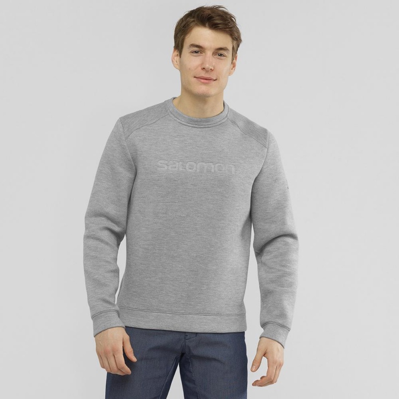 Salomon Essential Warm Pullover Herren Gray | 83725-VBFY